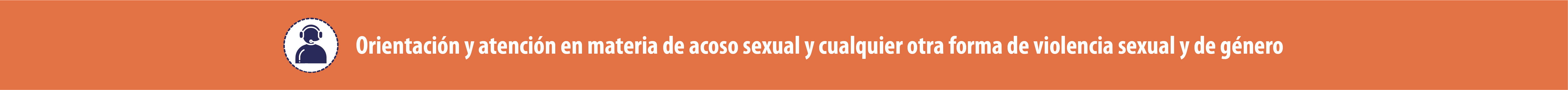 Orientación en materia de acoso sexual y cualquier otra forma de violencia sexual y  de género