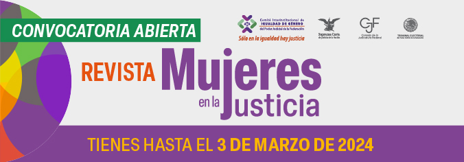Convocatoria Revista "Mujeres en la justicia"