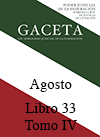 Libro 33 Tomo IV 2016 Agosto. Archivo PDF para descargar, se abrirá en una nueva ventana