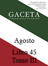 Libro 45 Tomo III 2017 Agosto. Archivo PDF para descargar, se abrirá en una nueva ventana
