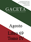 Libro 69 Tomo IV 2019 Agosto. Archivo PDF para descargar, se abrirá en una nueva ventana