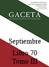 Libro 70 Tomo III 2019 Septiembre. Archivo PDF para descargar, se abrirá en una nueva ventana