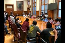 Ministro Presidente de la SCJN Arturo Zaldívar, se reunión con integrantes de la Coordinadora Regional de Autoridades Comunitarias de Guerrero, del Centro de Derechos Humanos de Tlachinollan