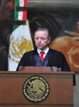 Ministro Presidente de la Suprema Corte de Justicia de la Nación y del Consejo de la Judicatura Federal, Arturo Zaldívar, al rendir su cuarto informe anual de labores 2022